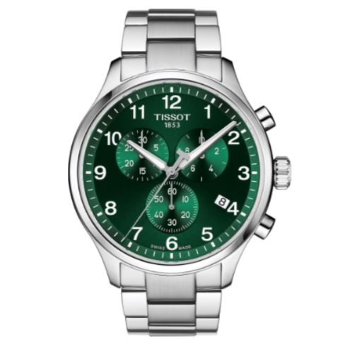 Reloj Tissot Chrono Xl Acero Fondo Verde T1166171109200