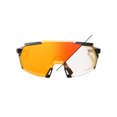 GAFAS 100% KORBIN NEGRO METALICO LENTE FOTOCROMATICO NARANJA  ESPEJO 60063-00003