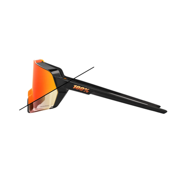GAFAS 100% KORBIN NEGRO METALICO LENTE FOTOCROMATICO NARANJA  ESPEJO 60063-00003