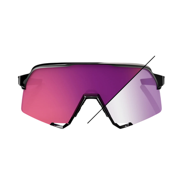 GAFAS 100% S3 NEGRO LENTE PURPURA PHOTOCHROMIC