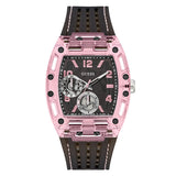 Reloj Guess Sporting Pink GW0032G3 Silicona Negro