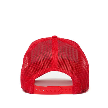 "roja en la parte dde tras con malla en color rojo"