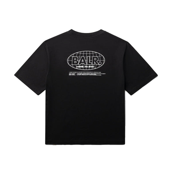 Camiseta BALR. Joey Box H2s Globe T-Shirt Black