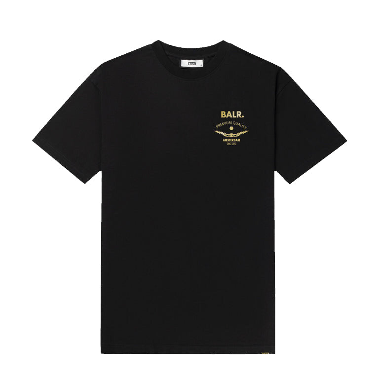Camiseta BALR. Sebastian Slim Gold Emblem T-Shirt Let Black