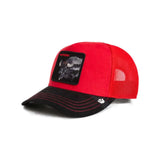 Gorra Goorin Bros Suede Buffalo Roja y Negra