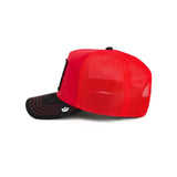 Gorra Goorin Bros Suede Buffalo Roja y Negra