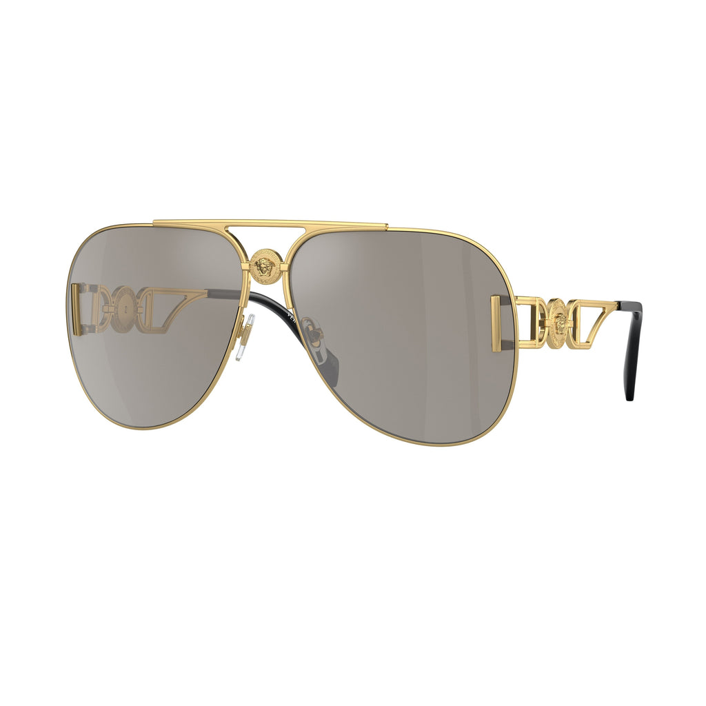 Gafas Versace Gold Light Grey Mirror Silver VE225510026G63