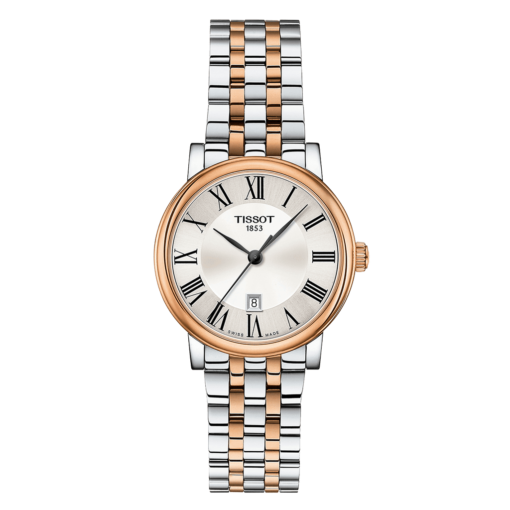 Reloj Tissot Carson Plateado Con Oro Rosa T1222102203301